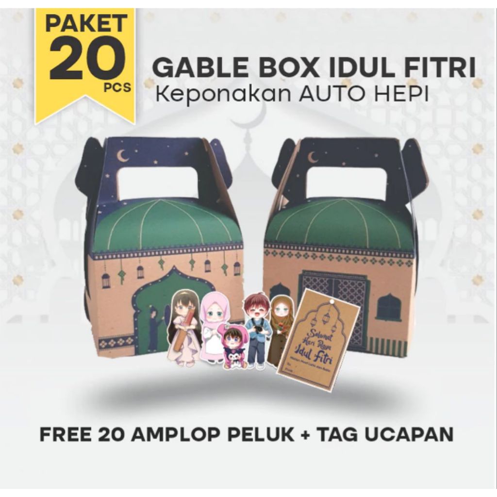 

Gable Box Hampers Mini / Box Lebaran / Hampers Idul Fitri