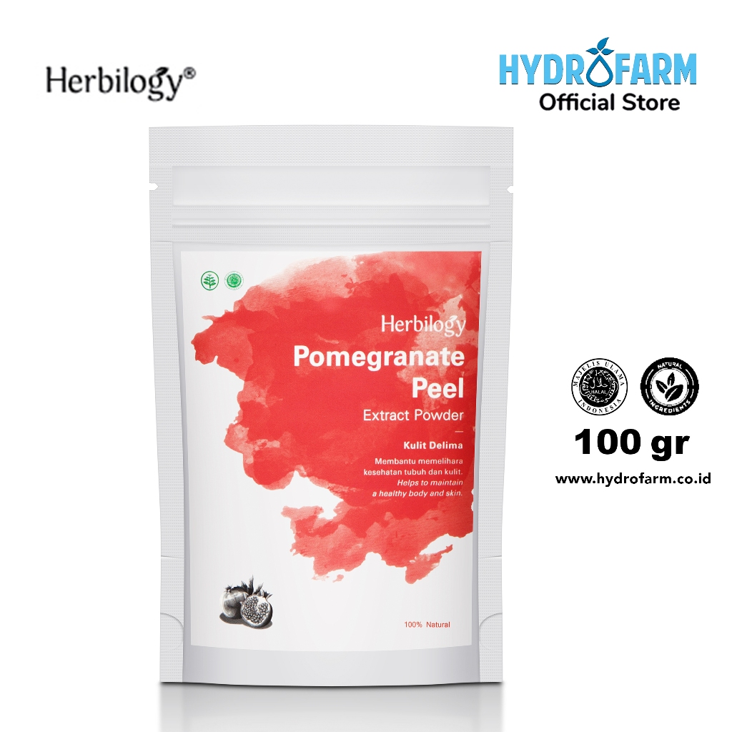 

Herbilogy - Pomegranate Peel (Kulit Delima) Extract Powder - 100gr