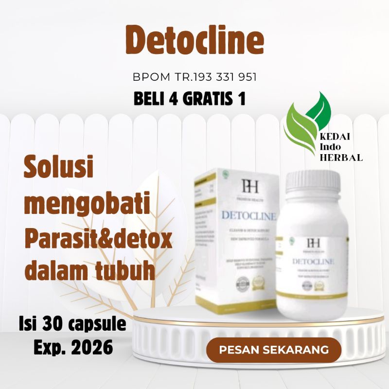 Detocline Asli Herbal Original Obat Penghilang ParasitAmpuh