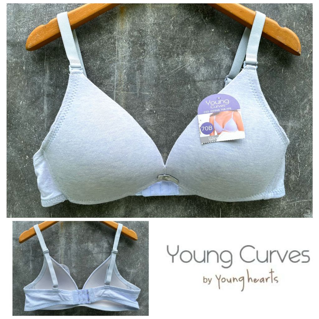 CODE BYC296 PPE Bra Young Curves by Young Hearts Size hanya 32B,34B, 36B, 36C,38C