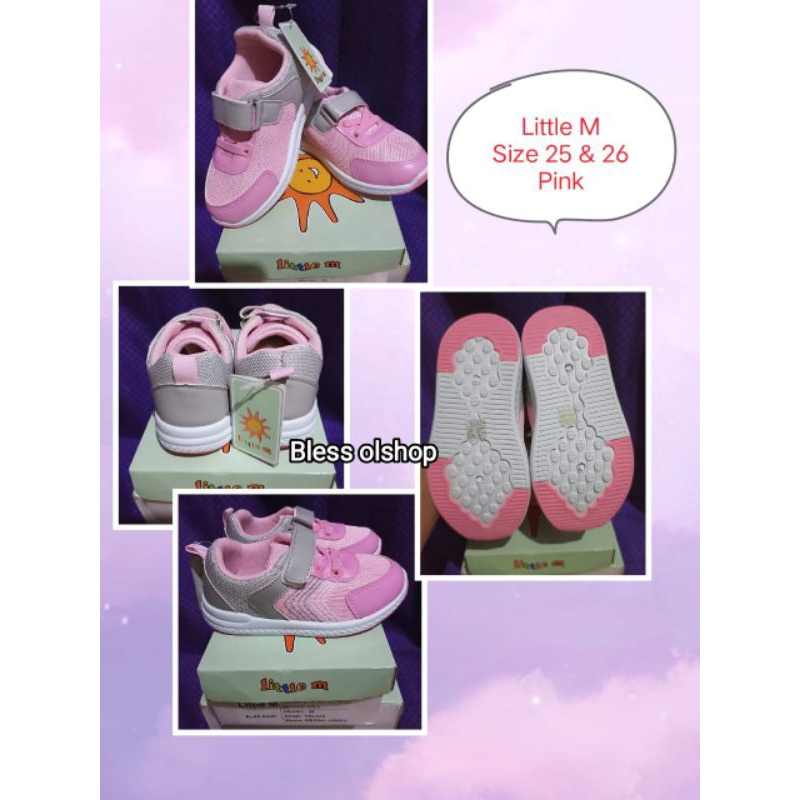 Sepatu Anak Little M,Ori Matahari, warna Pink , Size 25-26