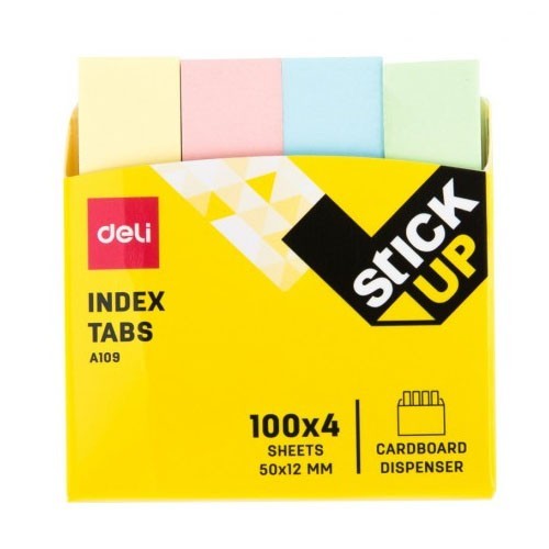 

Deli Sticky Notes / Index Tabs 4 Warna Pastel 100 Sheets 50x12mm - A109