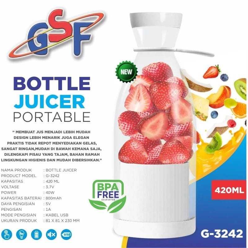 (G-3242) BOTTLE JUICER PORTABLE GSF G-3242 / BOTTLE BLENDER GSF 3242 / BLENDER JUICER PORTABLE 6 MAT