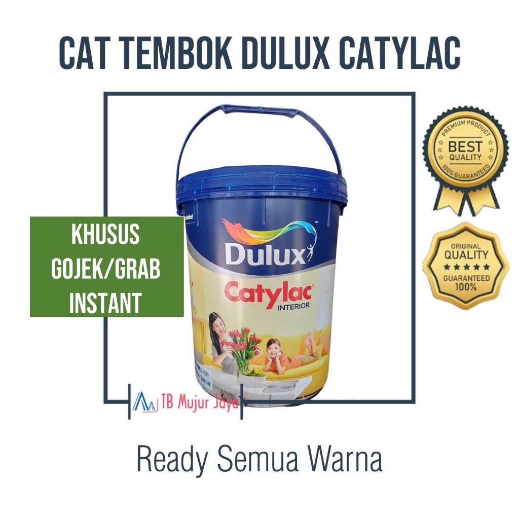 Cat Tembok Dulux Catylac 5 kg READY SEMUA WARNA Khusus Pengiriman Gojek/Grab Instant