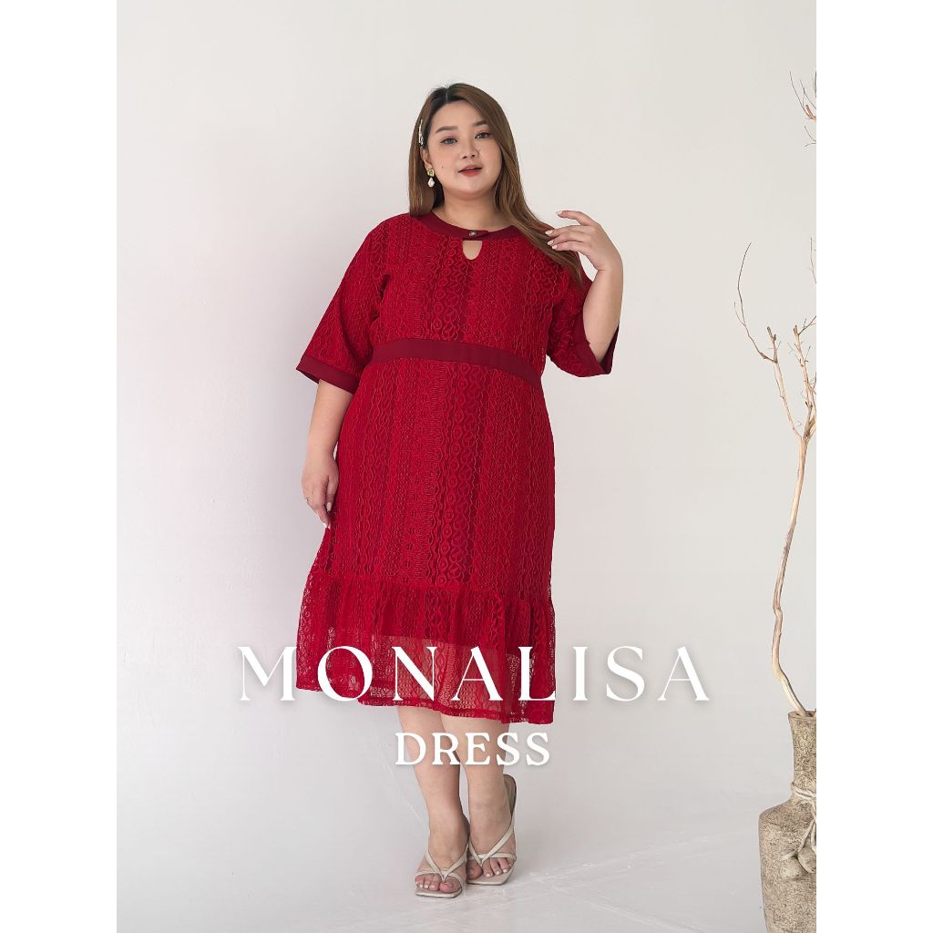 Xtramiles - Monalisa Party Dress 4 Colors | Dress Pesta Wanita Brokat Mewah Reguler Size Big Size Pl