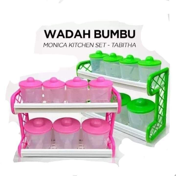 Monica Set Tempat Bumbu/Monica Kitchen Set Tabitha Murah/Peralatan Bumbu Dapur