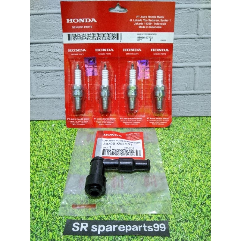 Tutup Busi+Busi Honda Vario 110 karbu ORI