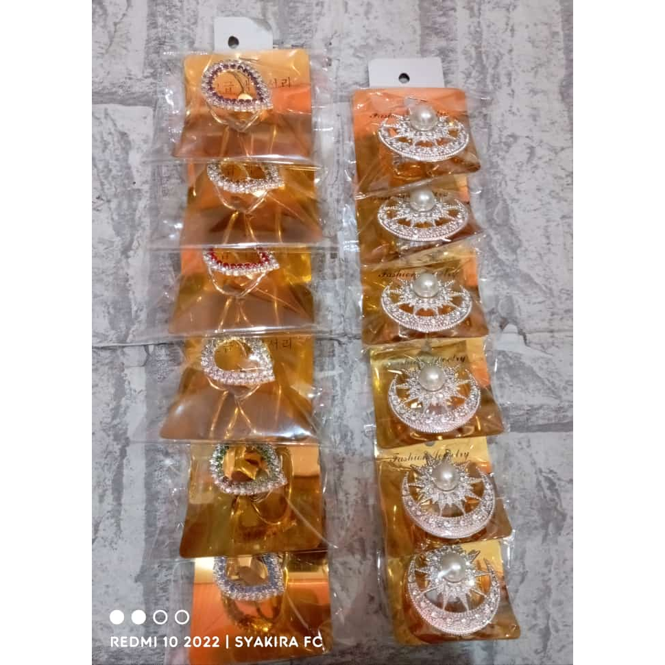 Bross Ring Jilbab Mutiara/ Cincin Hijab/ Bross Plong