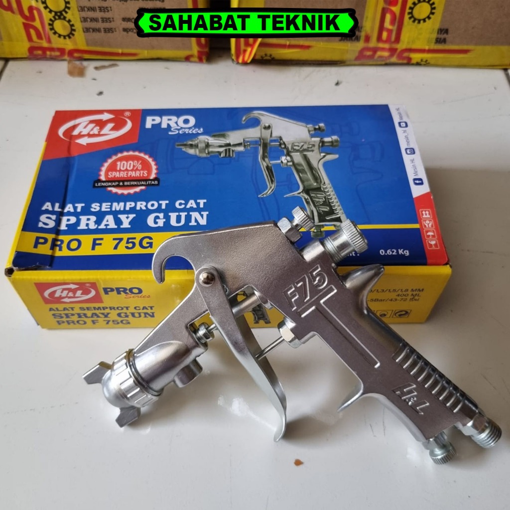 Spray gun Only - Spray Gun F75 G Tabung Atas / Semprotan Cat Minyak Dan Duco / Kuas Cat