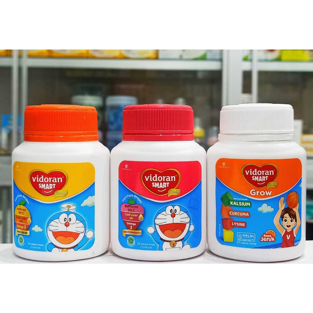 VIDORAN SMART TABLET HISAP BOTOL ISI 25 BUTIR - SUPLEMEN NAFSU MAKAN DAN DAYA TAHAN TUBUH UNTUK ANAK