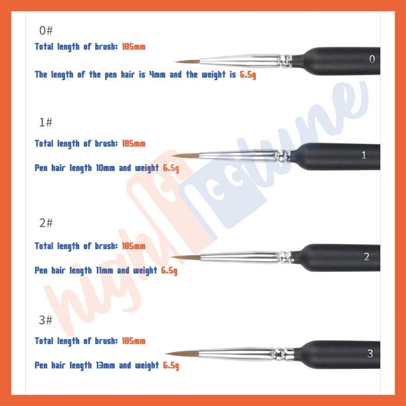 

HJK Hightune 1 SET 10PCS KUAS LUKIS / SET KUAS MELUKIS CAT AIR, ACRYLYC DLL / PAINTING BRUSH BS