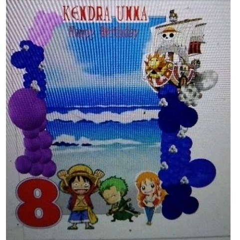 paket lengkap tema one piece + balon