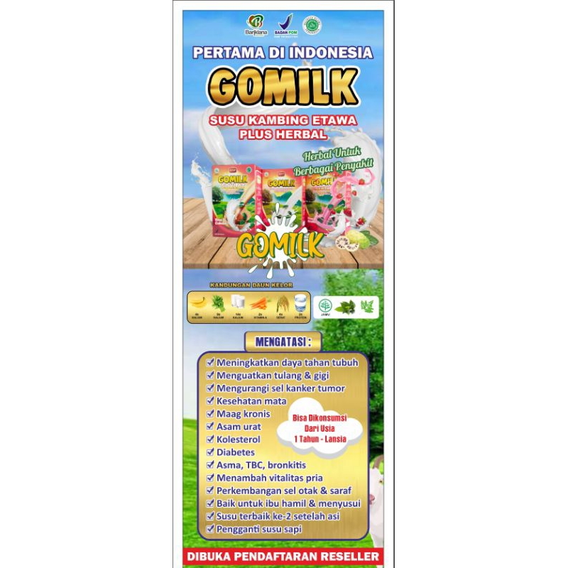 

Gomilk susu kambing etawa plus herbal pertama di Indonesia