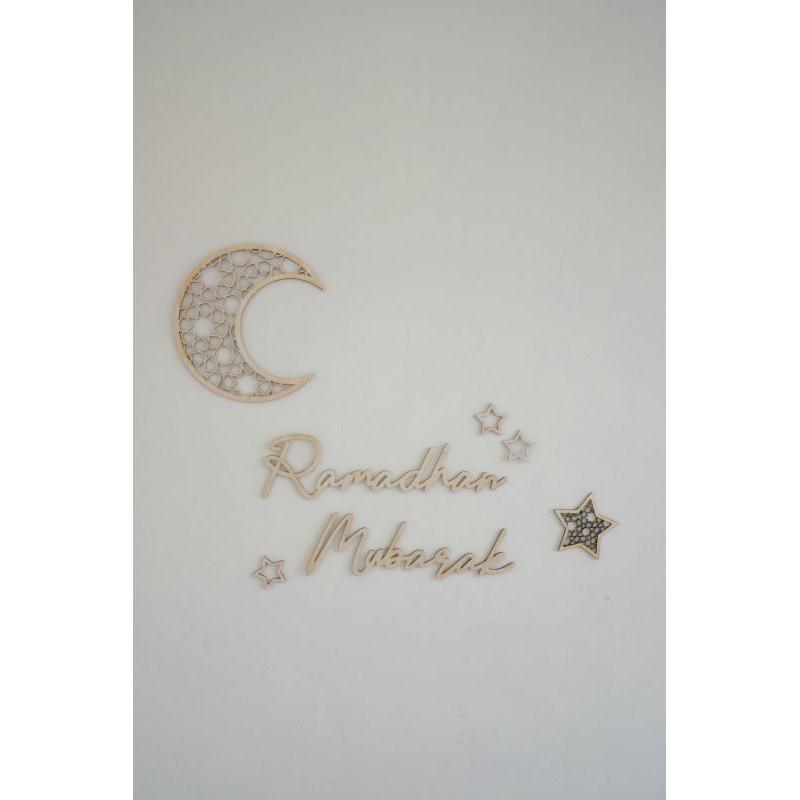 Ramadhan Mubarak Ornament Idul Fitri |Properti Foto Dekor Lebaran