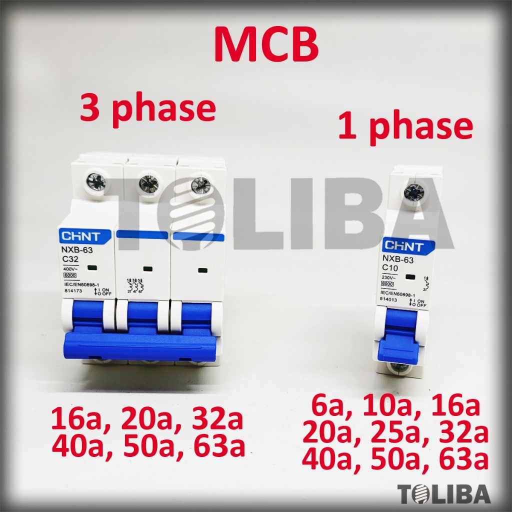 mcb chint sni mcb 6a / mcb 10a / mcb 16a / mcb 20a / mcb 25a / mcb 32a / mcb 40a / mcb 50a / mcb 63a