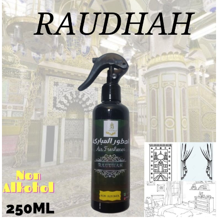Terlaris Raudhah nabawi Pengharum Ruangan / Air freshener NON ALKOHOL Parfum Ambal karpet sejadah go