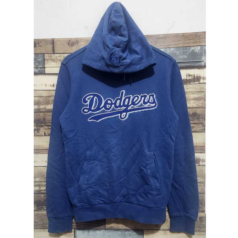 Hoodie MLB LA Dodgers Big Logo Bordir Blue ( Size S-M )