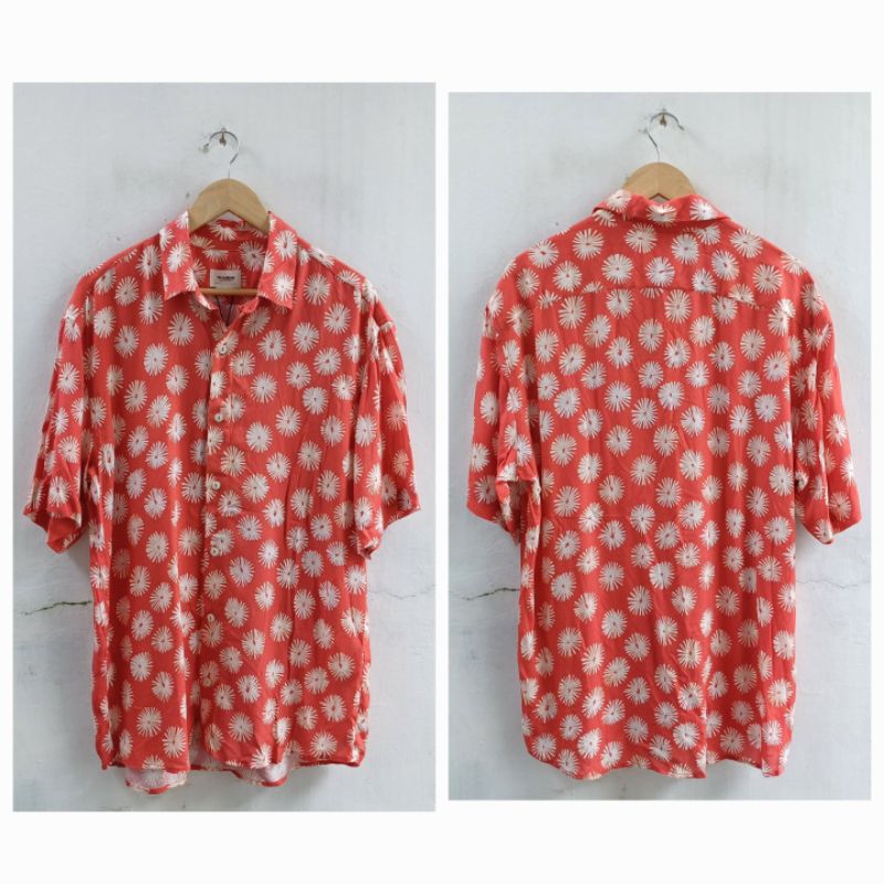 PULL&BEAR KEMEJA PRINT SHIRT BARU ASLI ORIGINAL