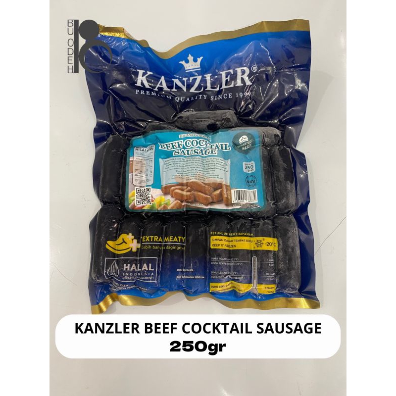 

kanzler beef cocktail sausage sosis daging sapi kanzler frozen food bu odeh