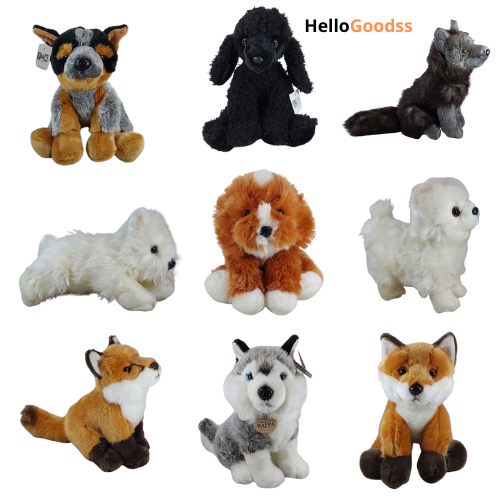 Boneka Binatang Anjing Terrier Cattledog  Husky  Fox Serigala Wolf Puddle Cute Soft - Ukuran M ( Coc