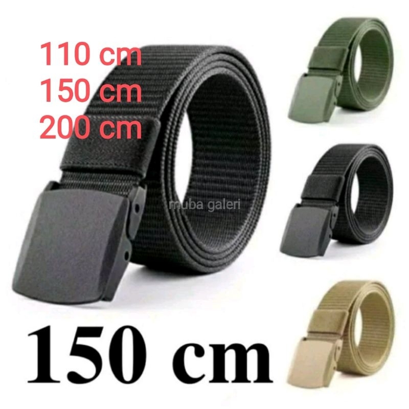 IKAT PINGGANG PRIA JUMBO 150 CM SABUK TACTICAL PRIA GESPER KANVAS