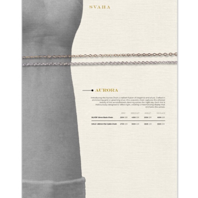 Chain Variation - SVAHA Non Permanent Jewelry - 18K Gold Sterling Silver 925 (Bracelet Necklace Ankl