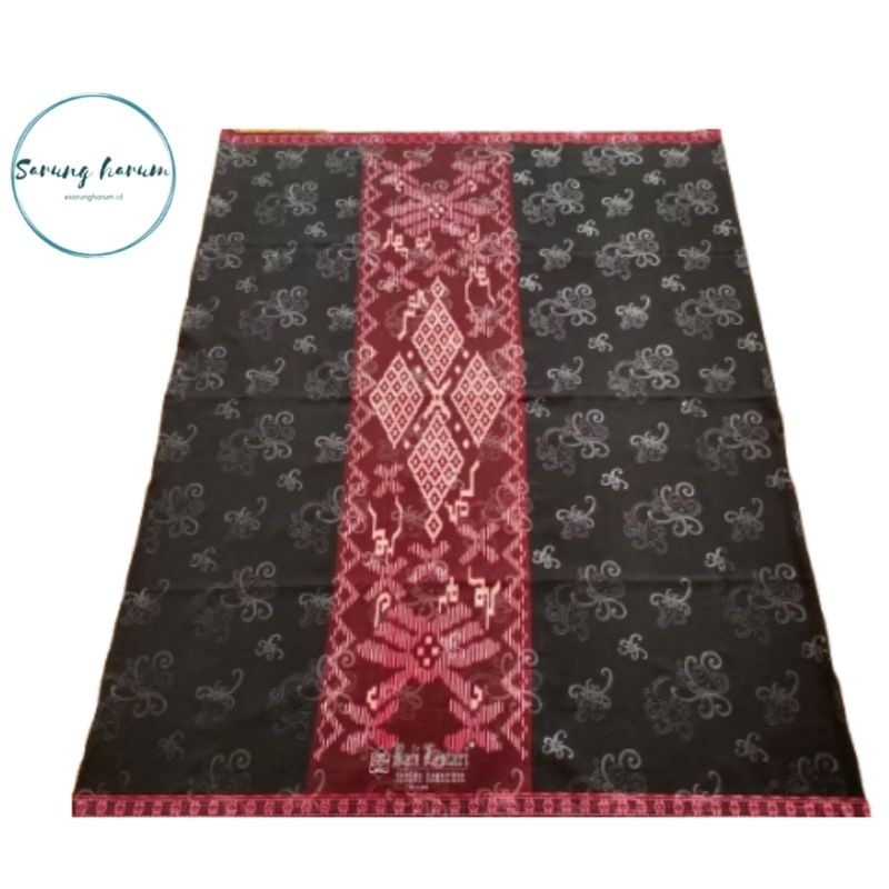 sarung - sarung bali lestari - hitam merah