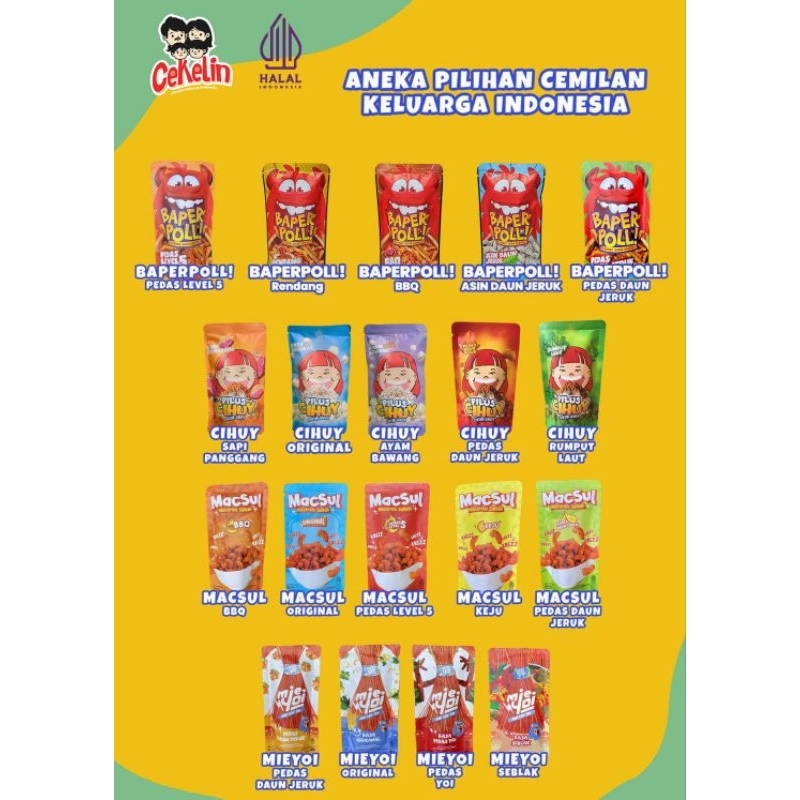 

CEKELIN CEMILAN / CEMILAN KELUARGA/BASRENG/PILUS/MAKARONI