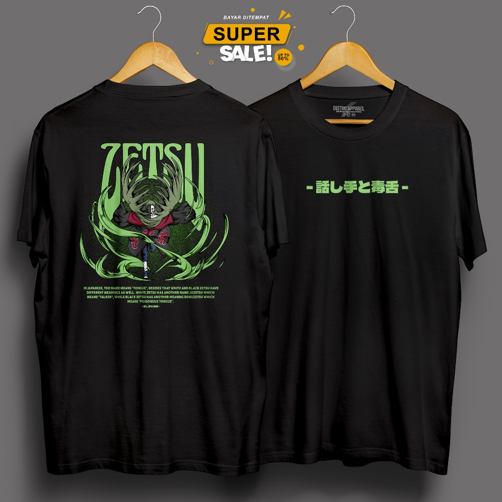 ZETSU - KAOS DEWASA MOTIF ANIME NARUTO BORUTO KARAKTER ZETSU AKATSUKI