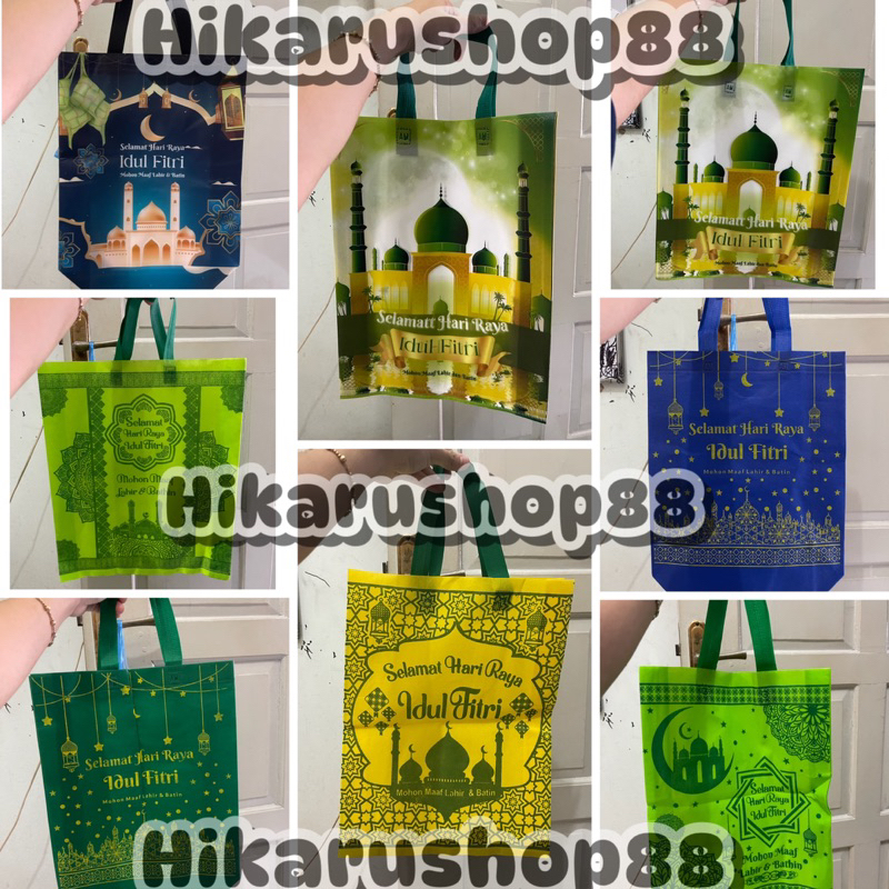 

EDISI 2024 Goodie Bag Lebaran 38x45 / Tas Lebaran / Goodie bag Idul Fitri Uk.38x45/ Tas Kain Sembako