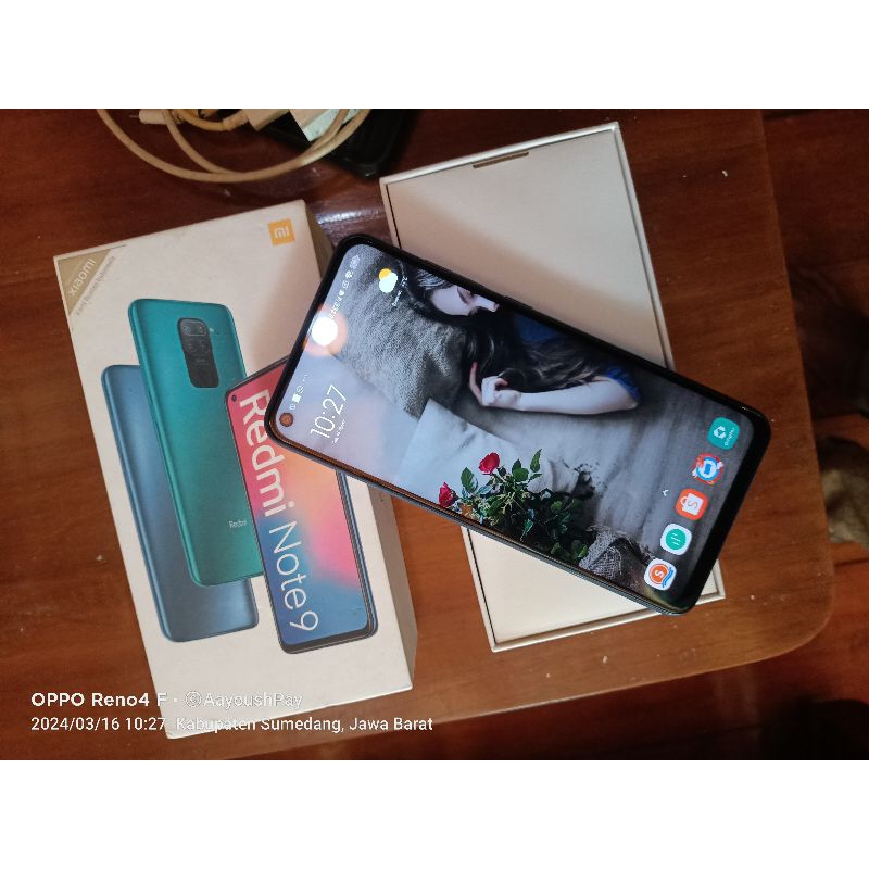 Hp Bekas Murah Redmi Note 9 4/64 mulus no minus