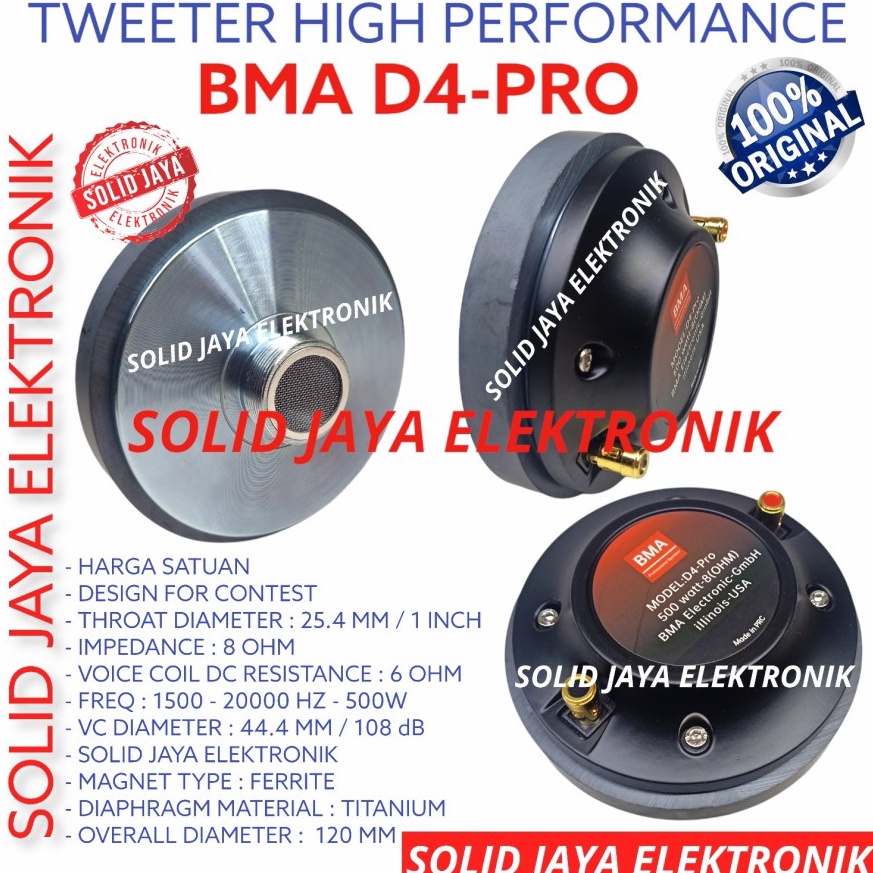 MENARIK TWEETER BMA D4 PRO 5W PROFESIONAL DRIVER TWEETER BMA D4 PRO D 4 PRO 5 W TWITER TWITTER TWETE