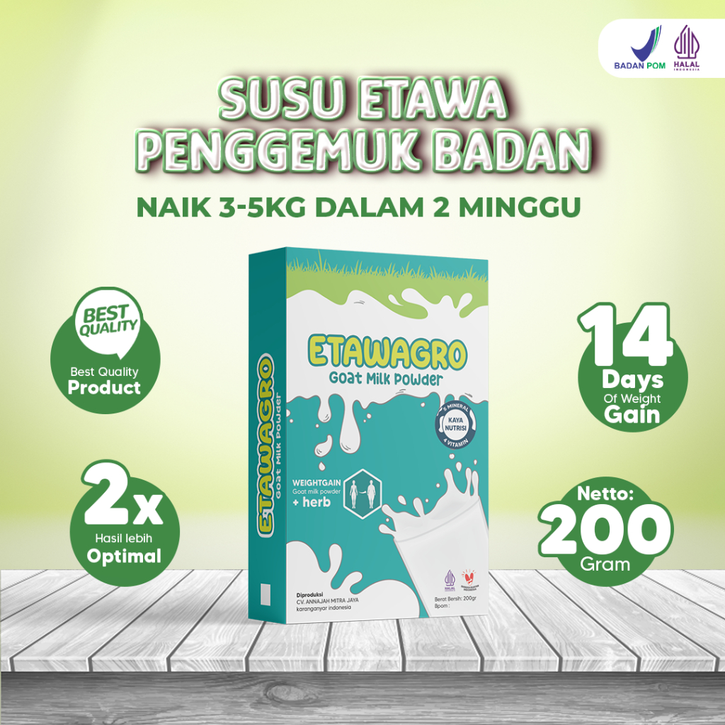 ETAWAGRO SUSU ETAWA SUSU PENGGEMUK DAN PENINGGI BADAN AMPUH DAN CEPAT BPOM