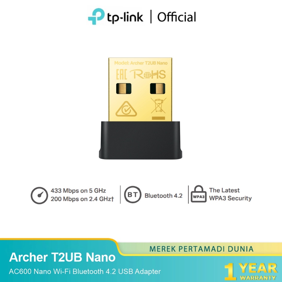 MENARIK TP Archer T2UB AC6 5 GHz Dual Band WiFi 5 Bluetooth 42 USB AdapterDongleReceiver TP LINK TPL