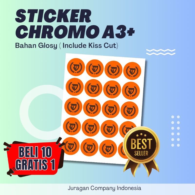 

STICKER LABEL PRINT & CUT / STIKER CHROMO MURAH / STIKER LABEL PRODUK UMKM MURAH