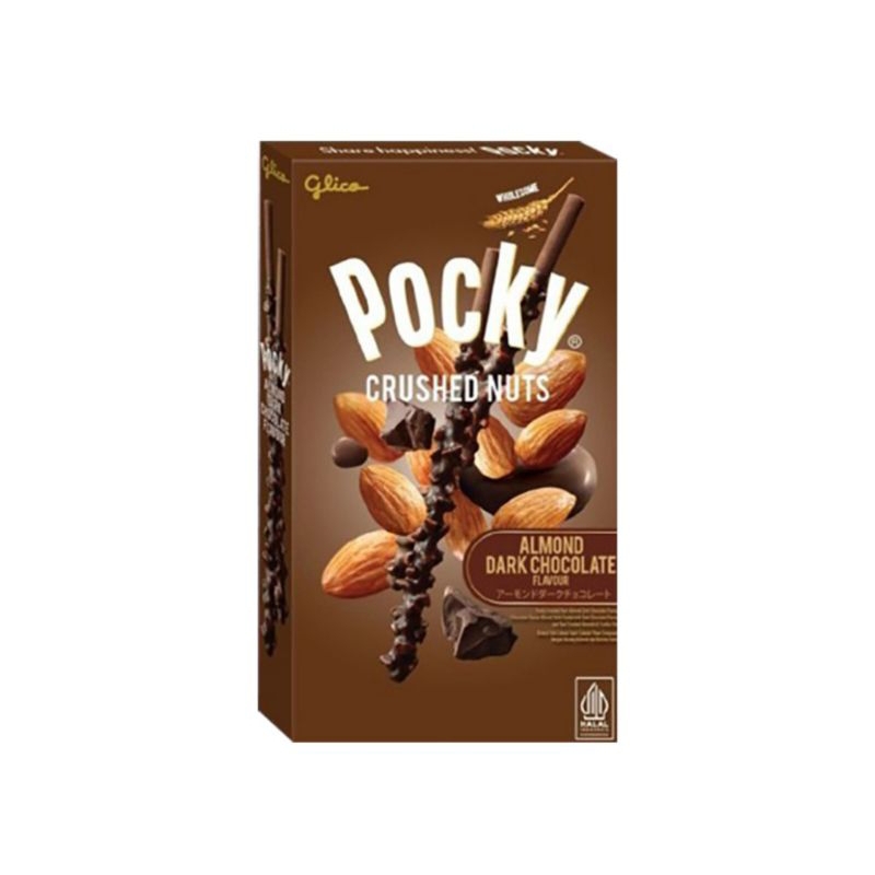 

Pocky Crushed Nuts Biskuit Stik Almond Dark Chocolate 25gr