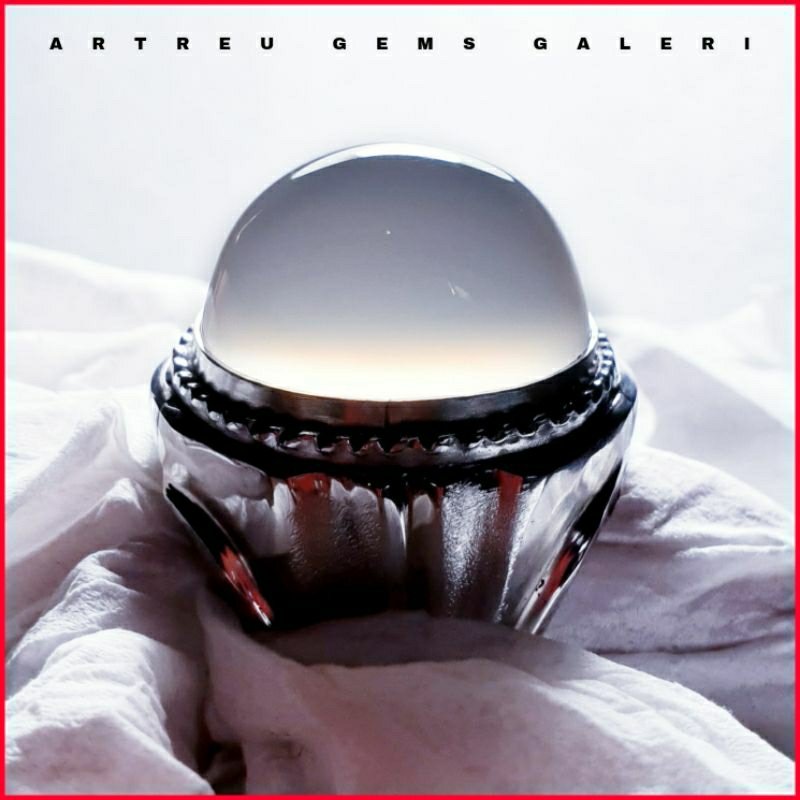 Batu Anggur Way Kanan ( White Milky ) | COD Bisa | Cincin Batu Akik Ring