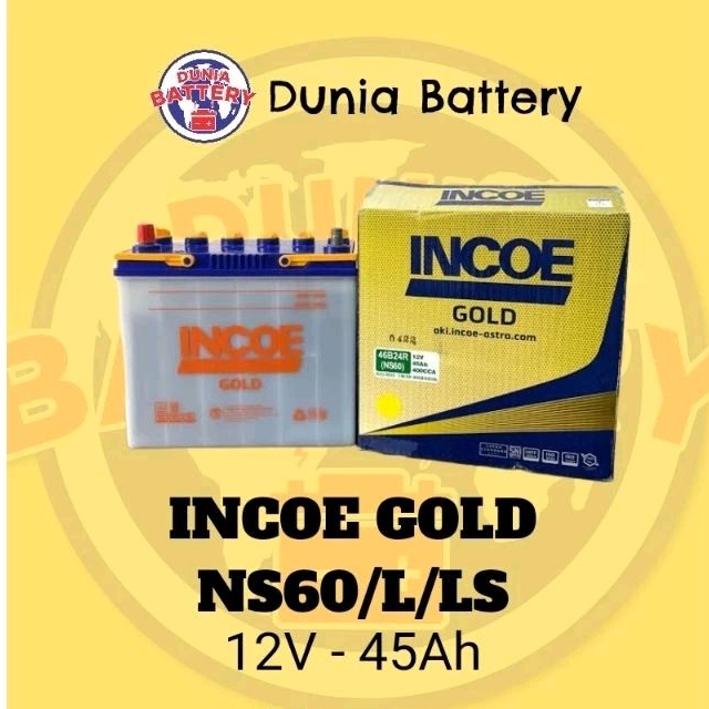 Aki mobil Incoe Gold NS60/L/LS Original Astra