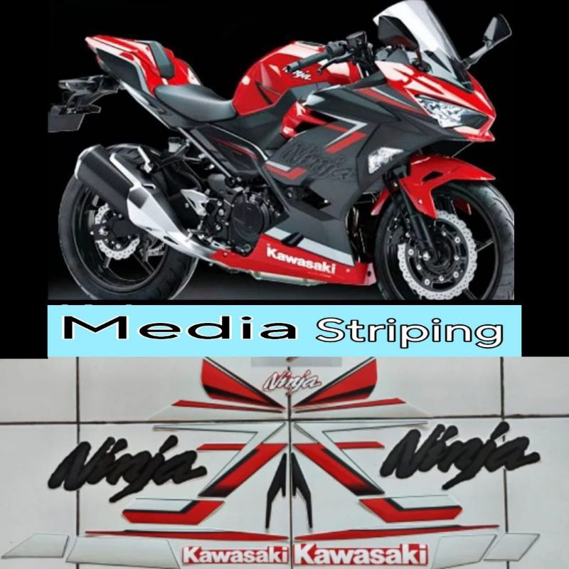 Sticker striping All New Ninja 250fi 2019 Livery  MDP MERAH
