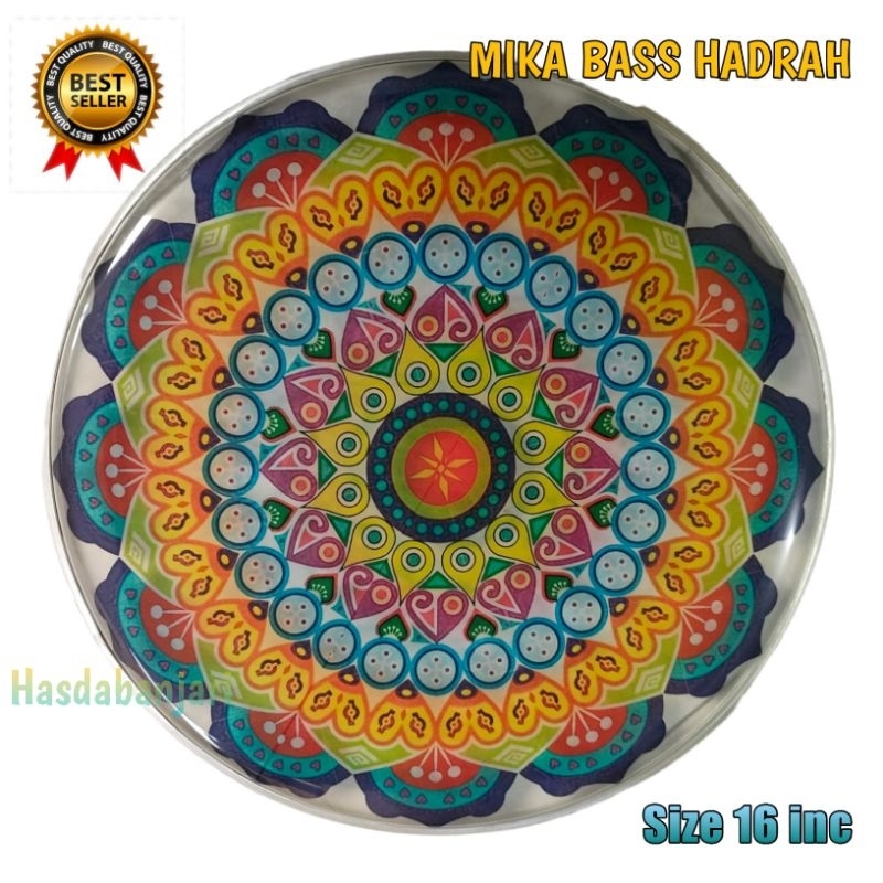 Mika bass Hadroh 16 inch motif elegan diameter 40 cm