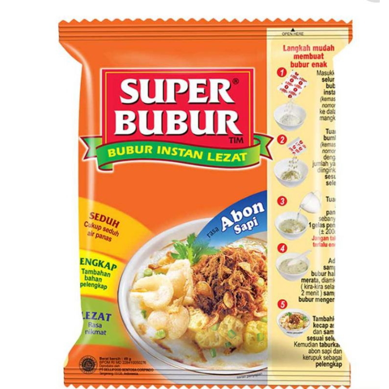 

super bubur instant rasa abon sapi 49g