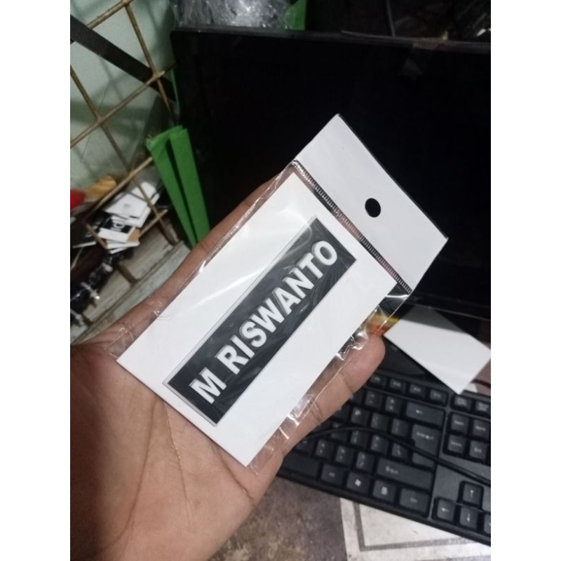 

papan nama pdh timbul nametage