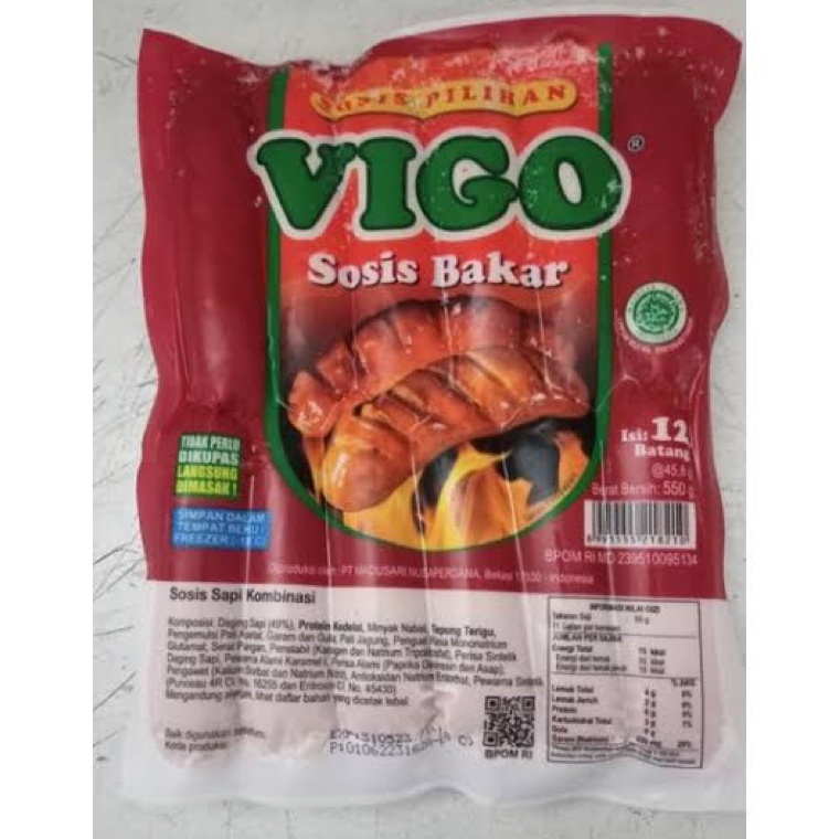 

VSD367 Free Ongkir vigo sosis sapi bakar isi 12 5gr