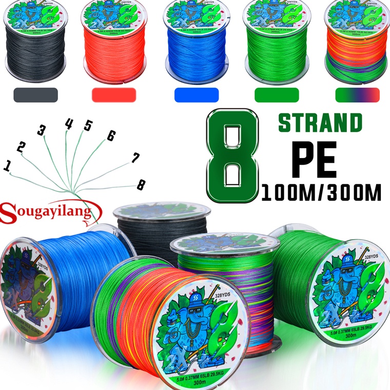 Trend Terbaru Sougayilang PE X8 Senar Pancing 3m Tali Pancing Line Senar Pancing