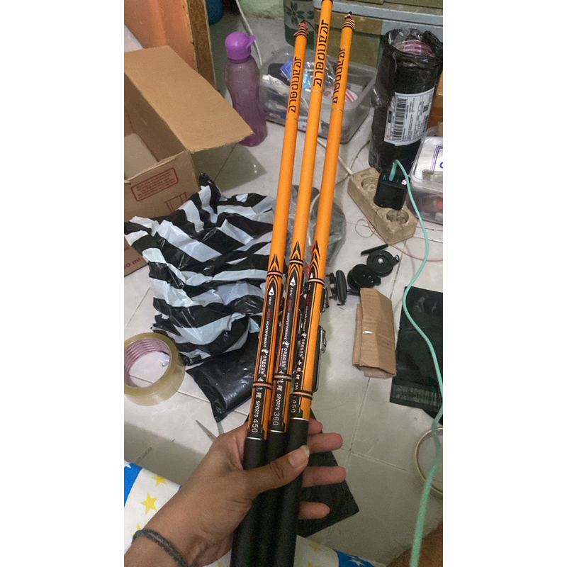 Tegek oregon sport setting kolong dan mentah ukuran 360 450 540 komplit siap pakai