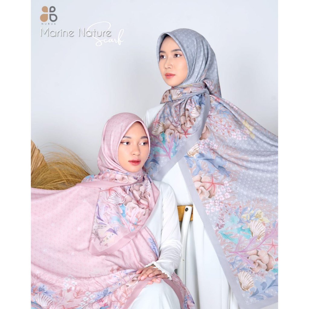 Kerudung Fashion Muslim Wanita /MARINE NATURE SCARF by Nubua