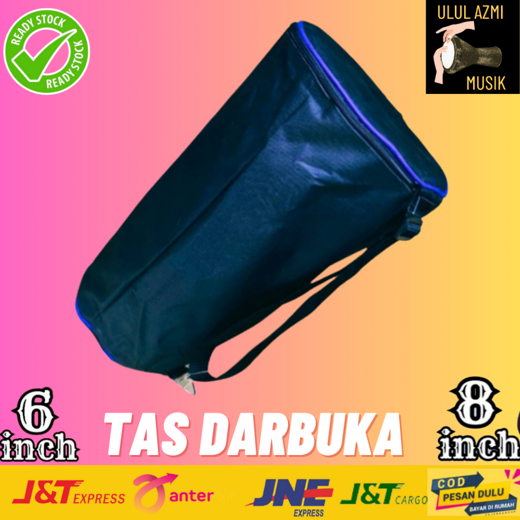 TAS DARBUKA 8 INCH TAS TUMBUK PINGGANG TAS HADROH HITAM