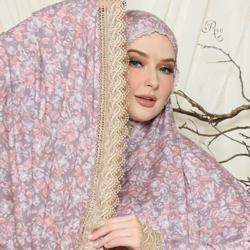 Ryn Rayyan Mukena | Mukena Rayyan Layla  | Mukena Dewasa Travelling Rayon Twill Super Jumbo