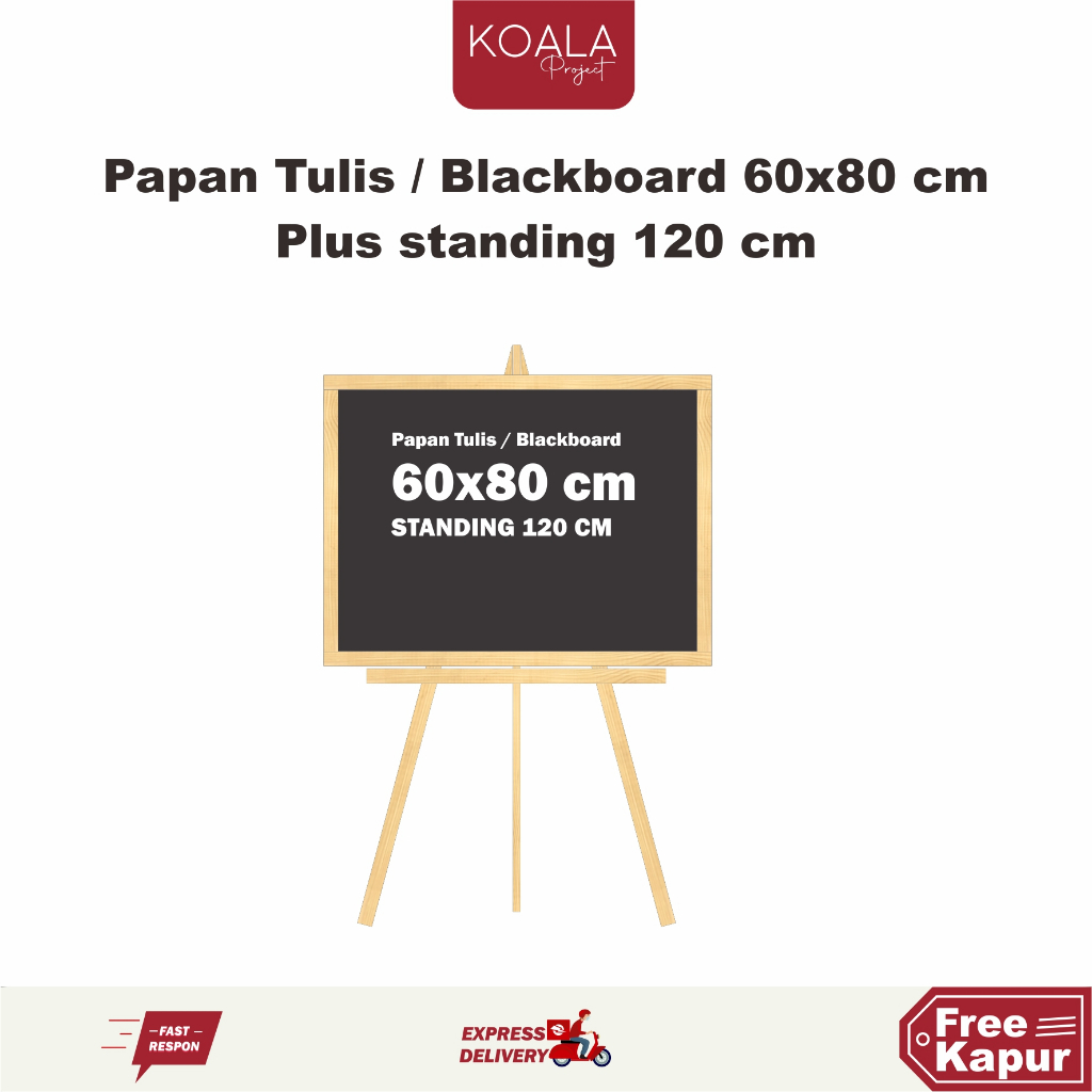 

PESANAN PELANGGAN PAPAN TULIS 60X80 CM + STANDING 120 CM - KOALA PROJECT