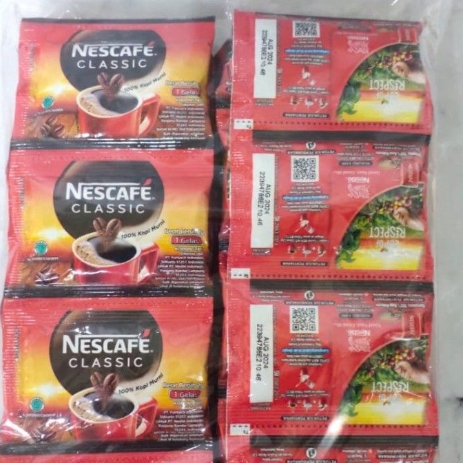 

HTT566 MEGA ALE Nescafe Classic Sachet 2gr 1 pack isi 6 sachet